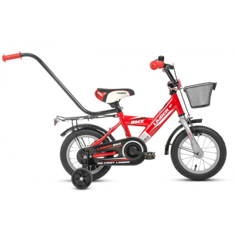 Detský bicykel 12" Monteria Limber Boy červeno-čierny